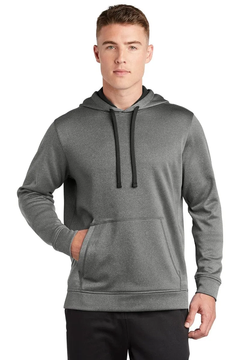 Sport-Tek ST264: PosiCharge Sport-Wick Heather Fleece Hooded Pullover