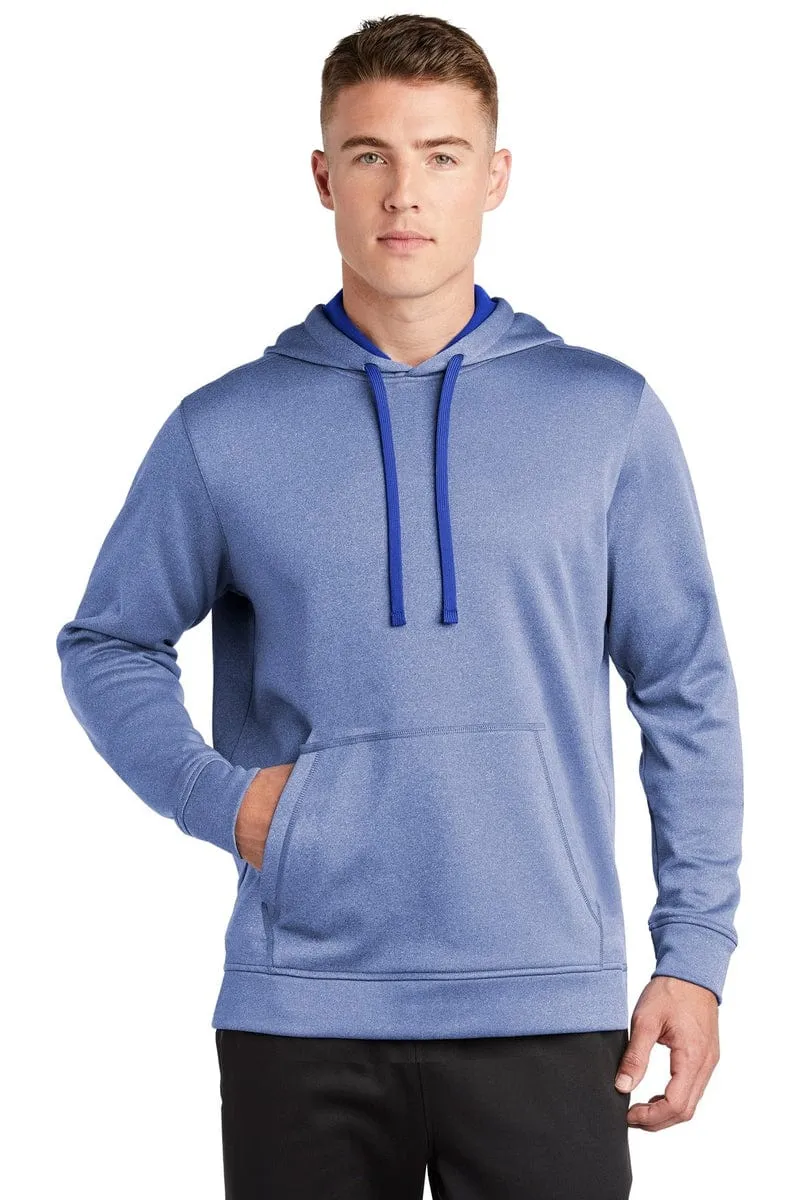 Sport-Tek ST264: PosiCharge Sport-Wick Heather Fleece Hooded Pullover