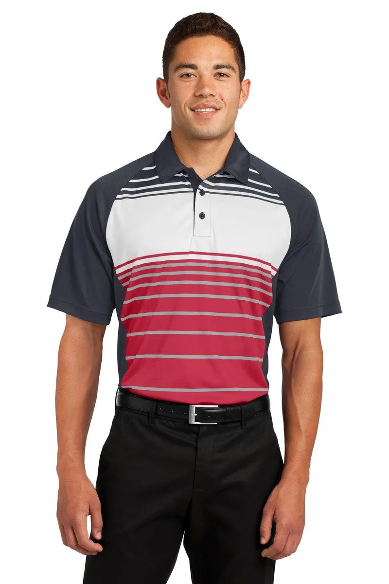 Sport-Tek ST600: Dry Zone Sublimated Stripe Polo