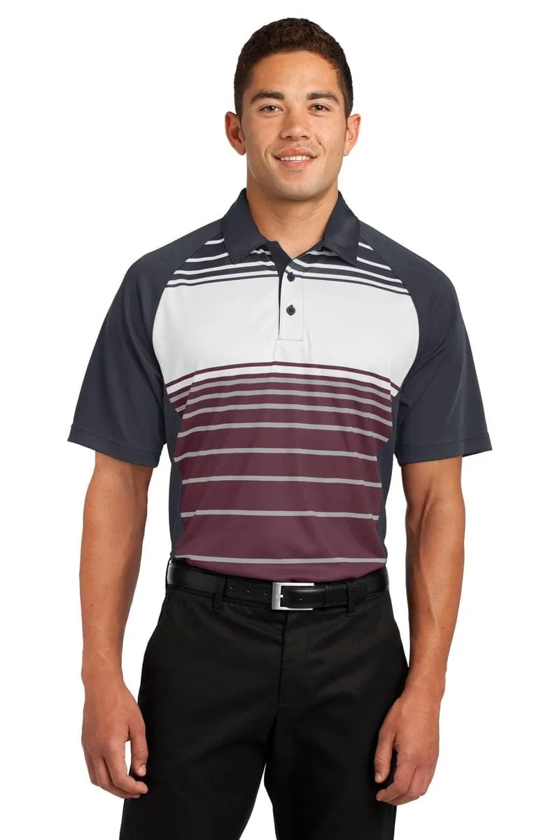 Sport-Tek ST600: Dry Zone Sublimated Stripe Polo