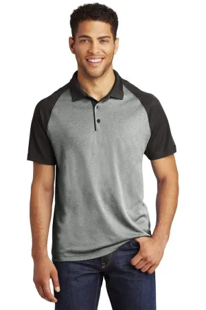 Sport-Tek ST641: PosiCharge  RacerMesh Raglan Heather Block Polo