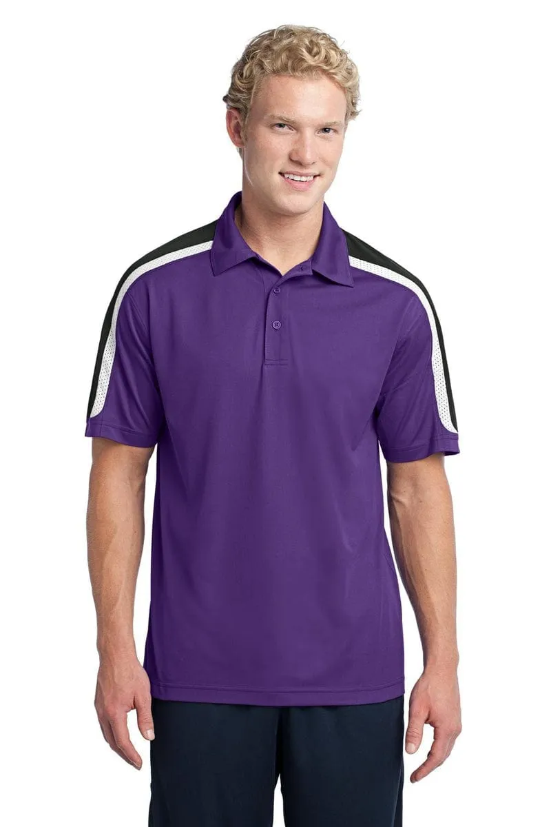 Sport-Tek ST658: Tricolor Shoulder Micropique Sport-Wick Polo