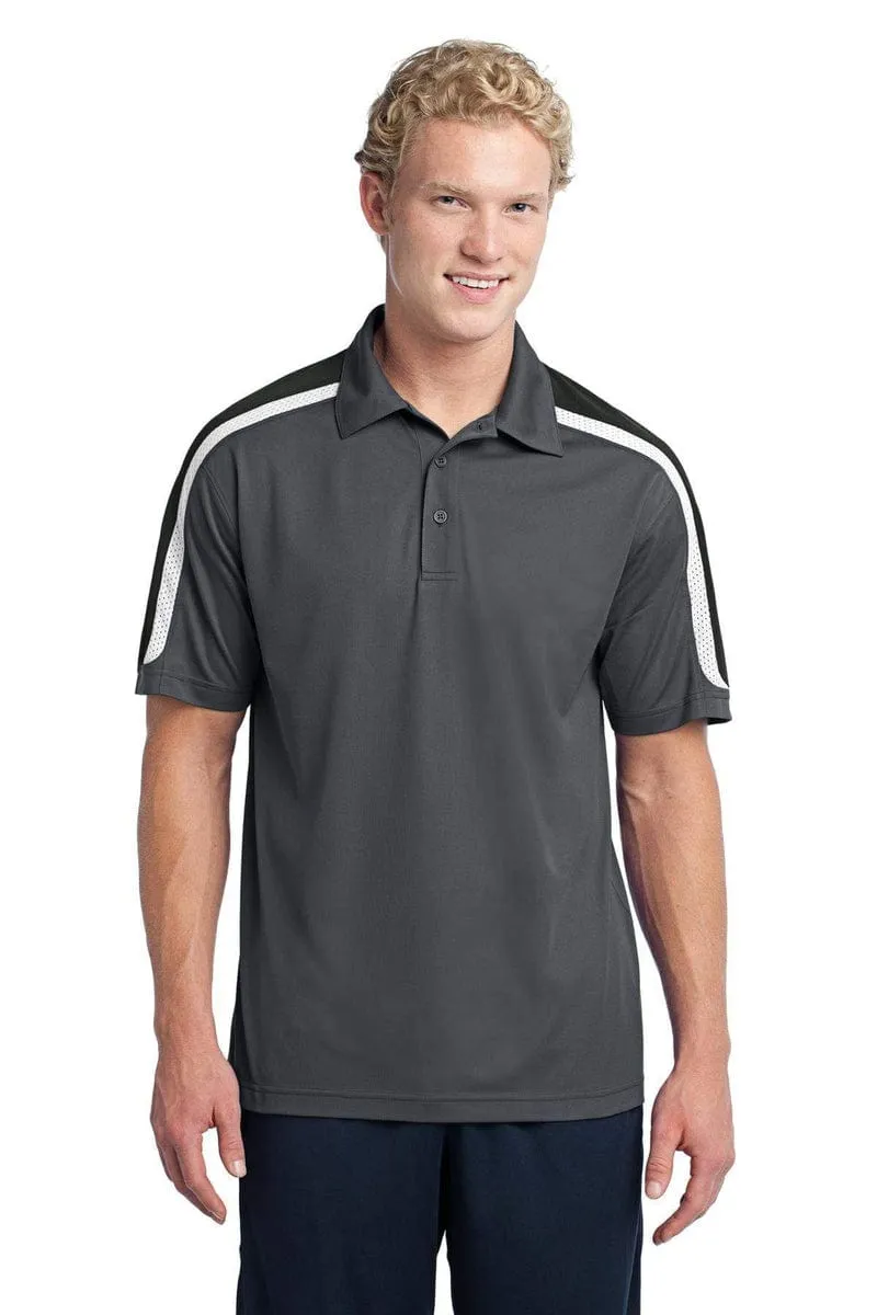 Sport-Tek ST658: Tricolor Shoulder Micropique Sport-Wick Polo