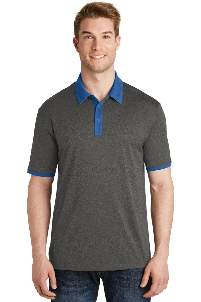 Sport-Tek ST667: Heather Contender Contrast Polo