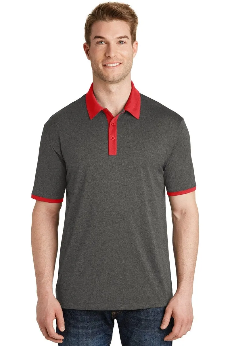 Sport-Tek ST667: Heather Contender Contrast Polo