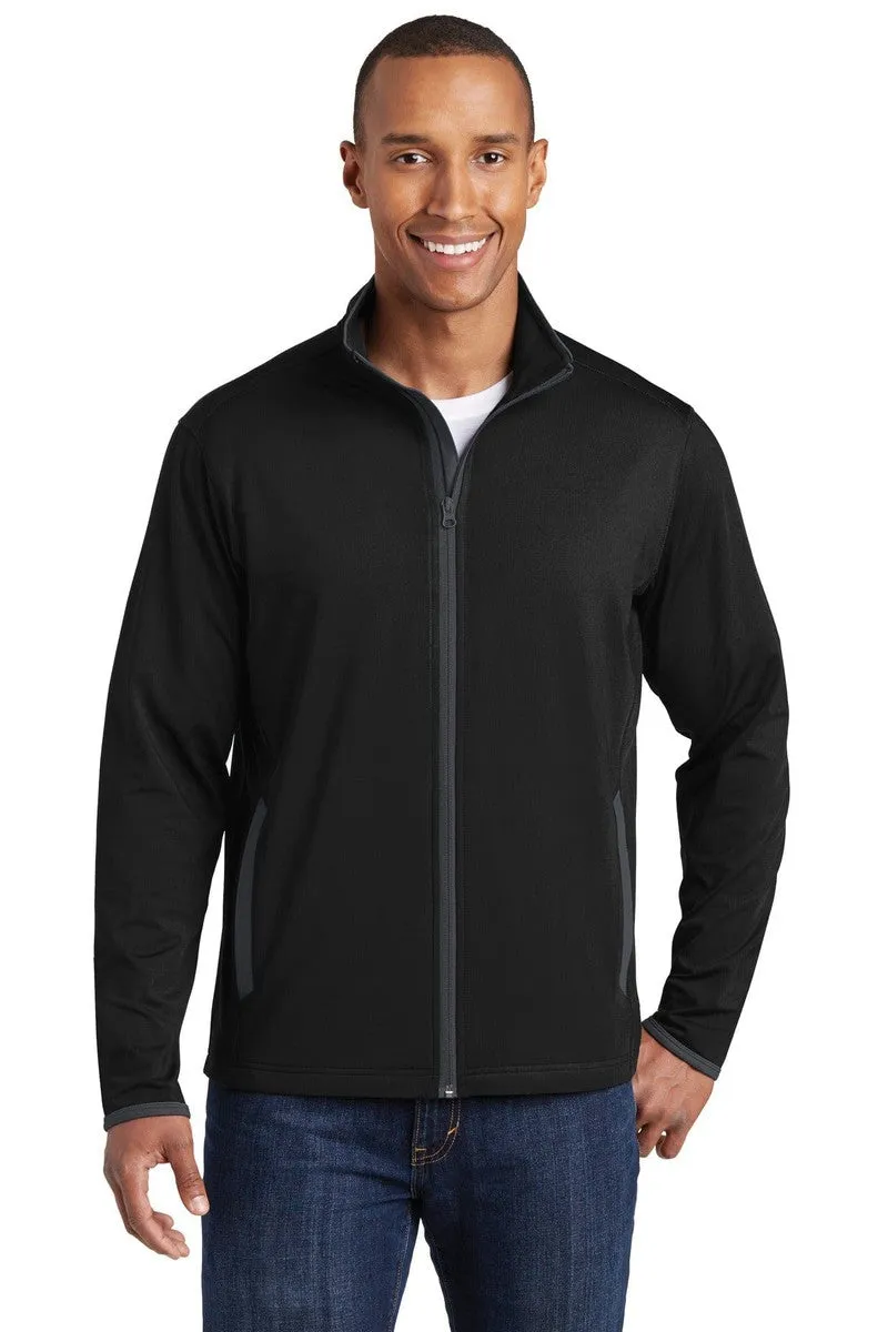 Sport-Tek ST853: Sport-Wick Stretch Contrast Full-Zip Jacket