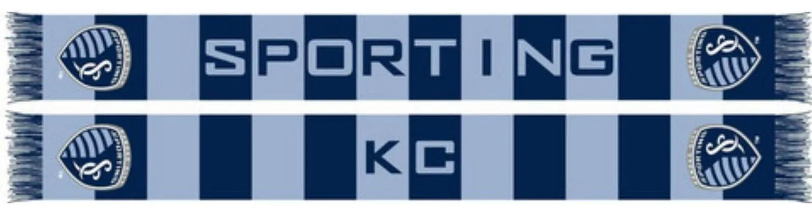 Sporting KC Kansas City Ruffneck Blue Team Logo Knit Acrylic Scarf 7" x 60"