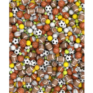 Sports Balls Printed Backdrop