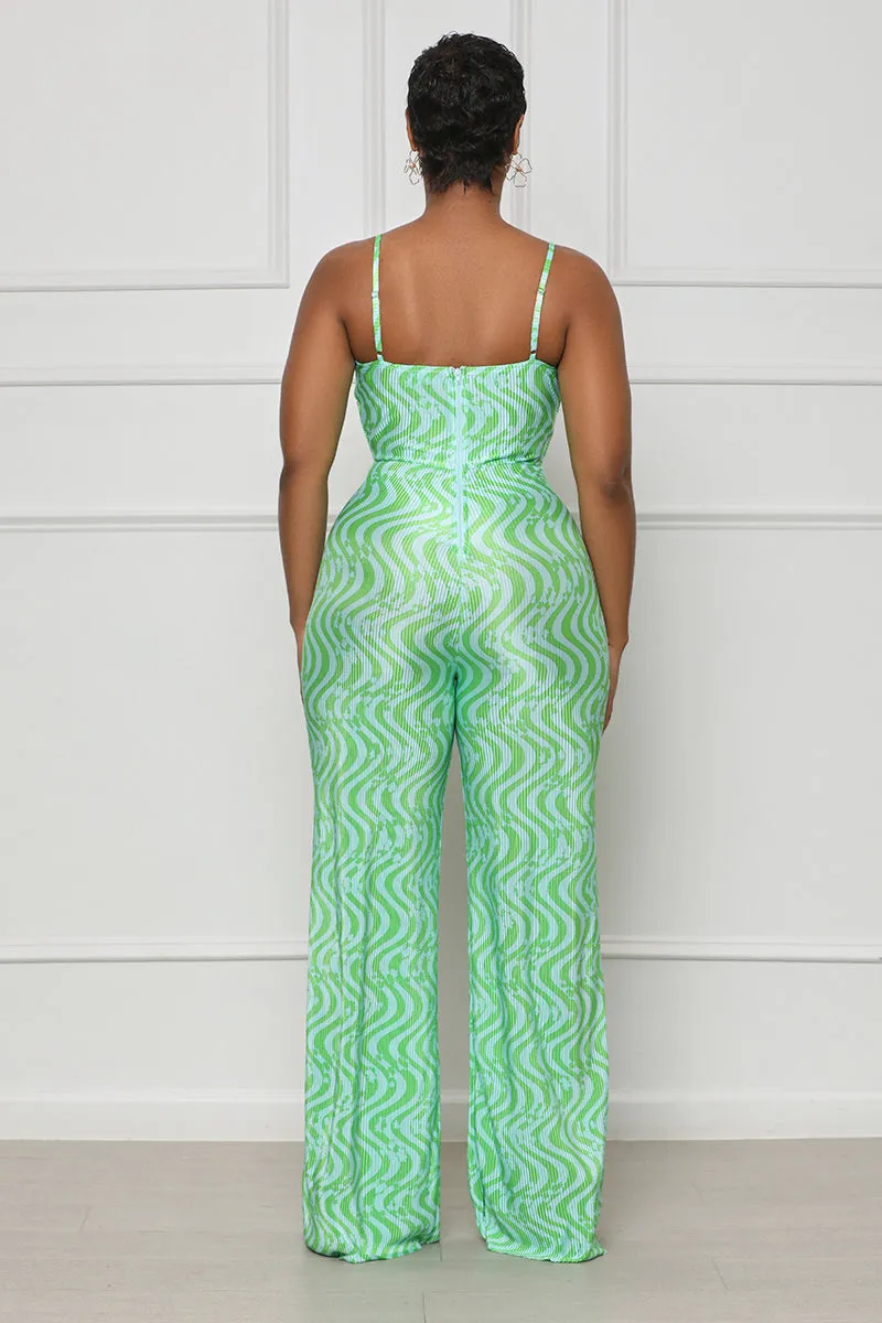 Spring Bloom Jumpsuit (Green Multi)-FINAL SALE