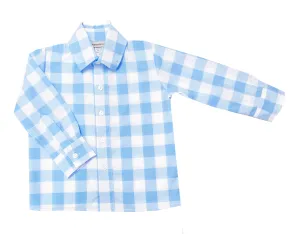 Spring Blue Checks Boys Shirt