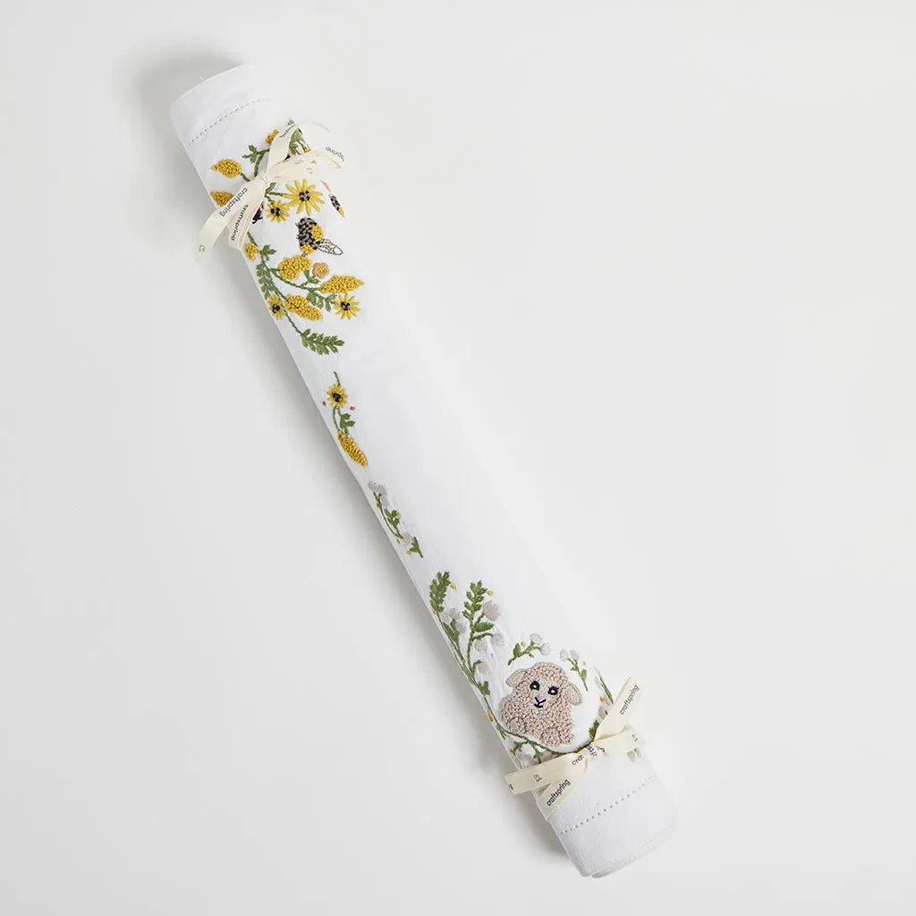 Spring Embroidery Table Runner