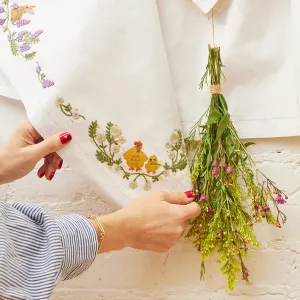 Spring Embroidery Table Runner