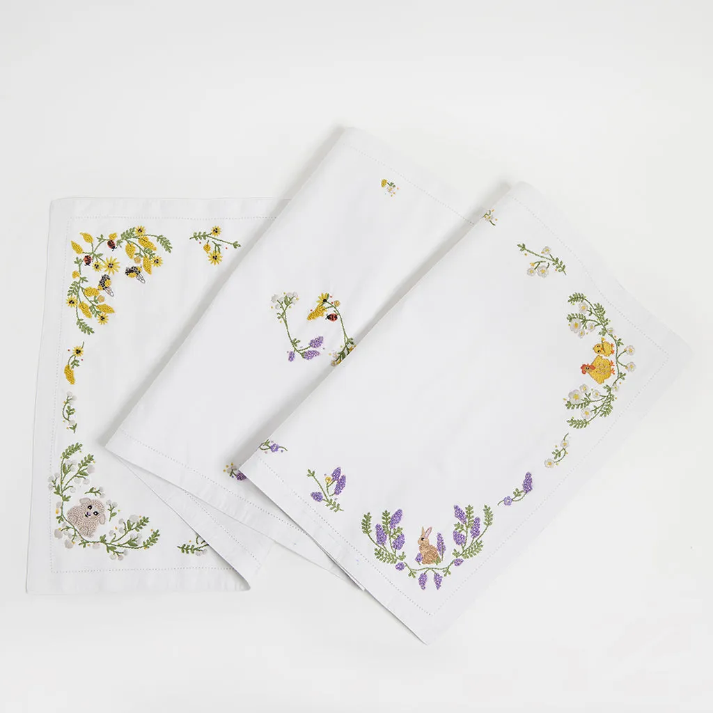 Spring Embroidery Table Runner