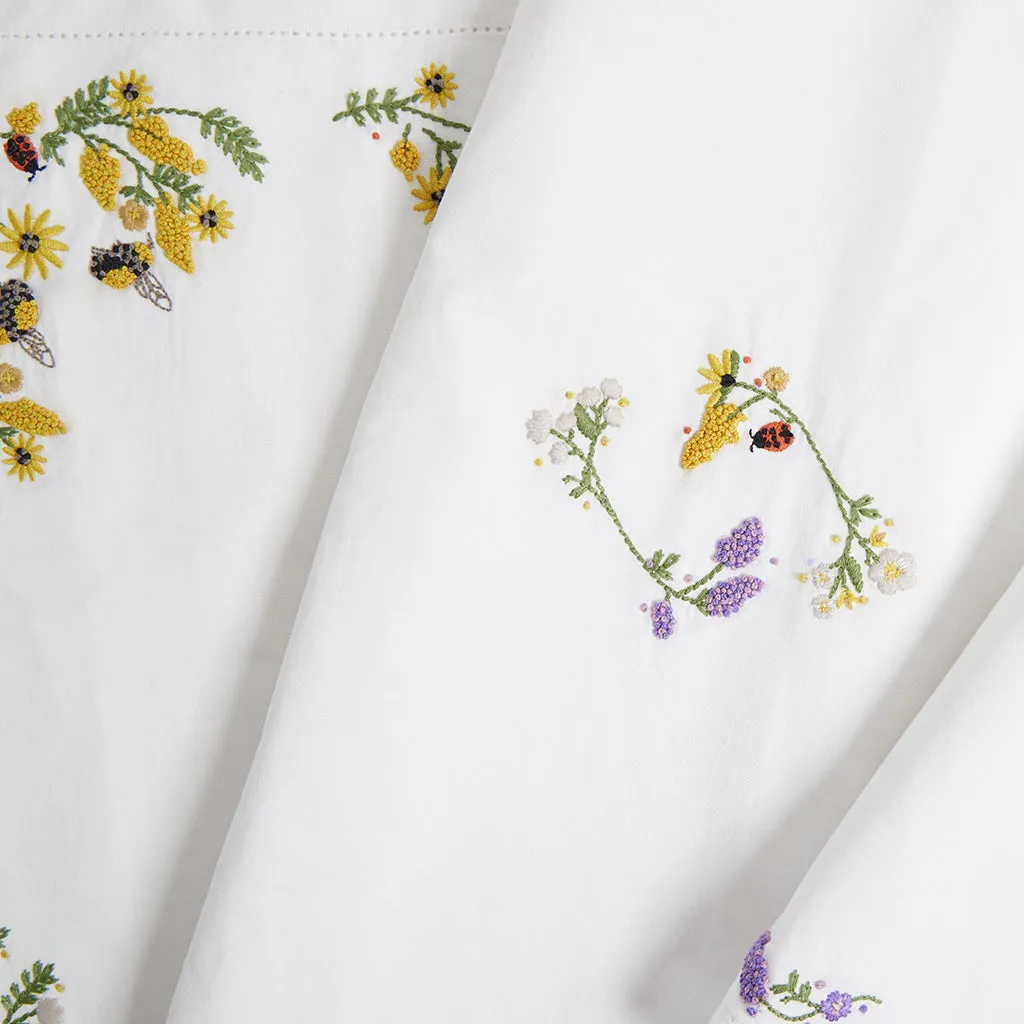 Spring Embroidery Table Runner