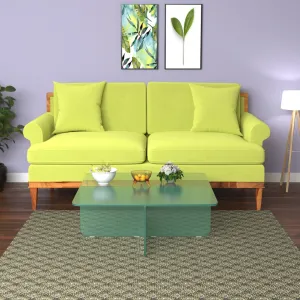 Spring Green Shaded Premium 2 Seater Sofa