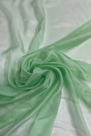 Spring Green Silk Chiffon