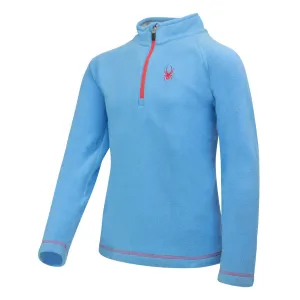 Spyder Girls' Speed Fleece Top Blue Ice/Hibiscus