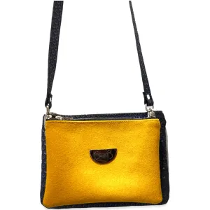 Spyder Yellow and Navy print cross body bag