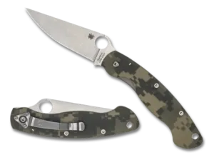 Spyderco Military Plain Edge Camo Knife