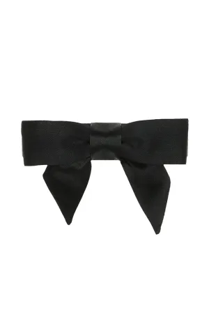 Square Bow Barrette - Silk Charmeuse