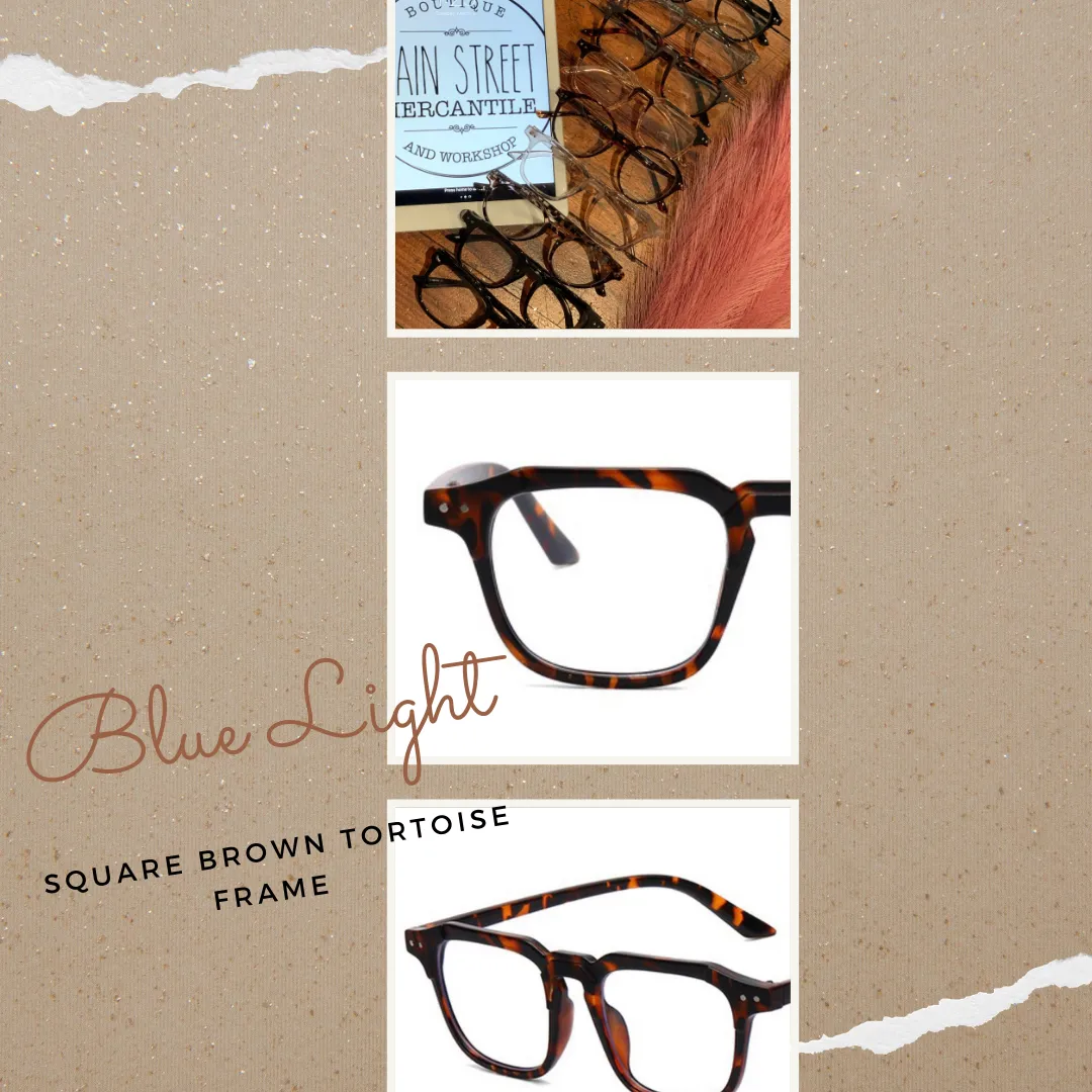 Square brown tortoise frame