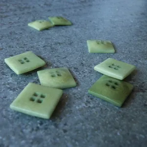 Square Button - Dark Green