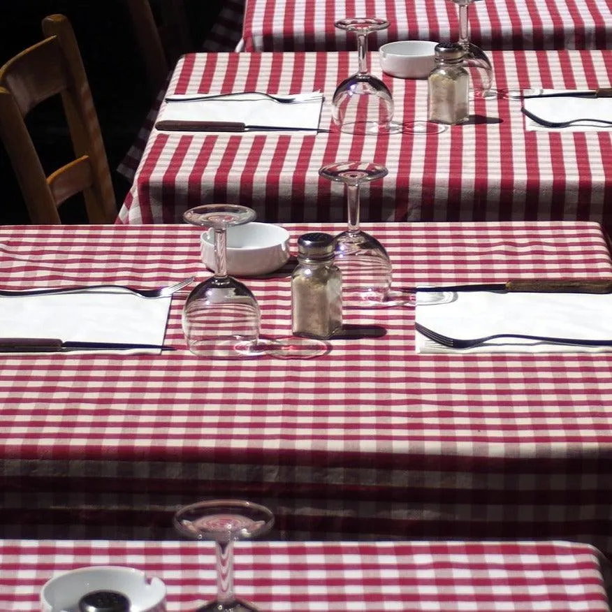 Square Checkered Tablecloth, Gingham Tablecloths