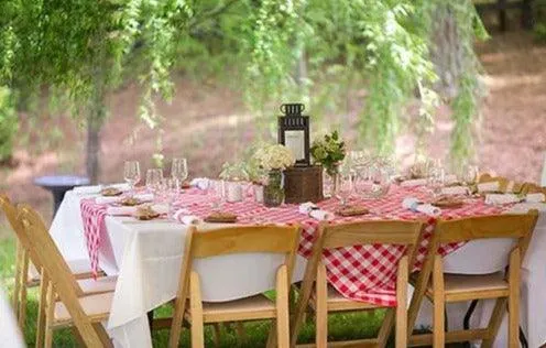 Square Checkered Tablecloth, Gingham Tablecloths