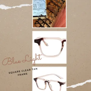 Square clear tan frame