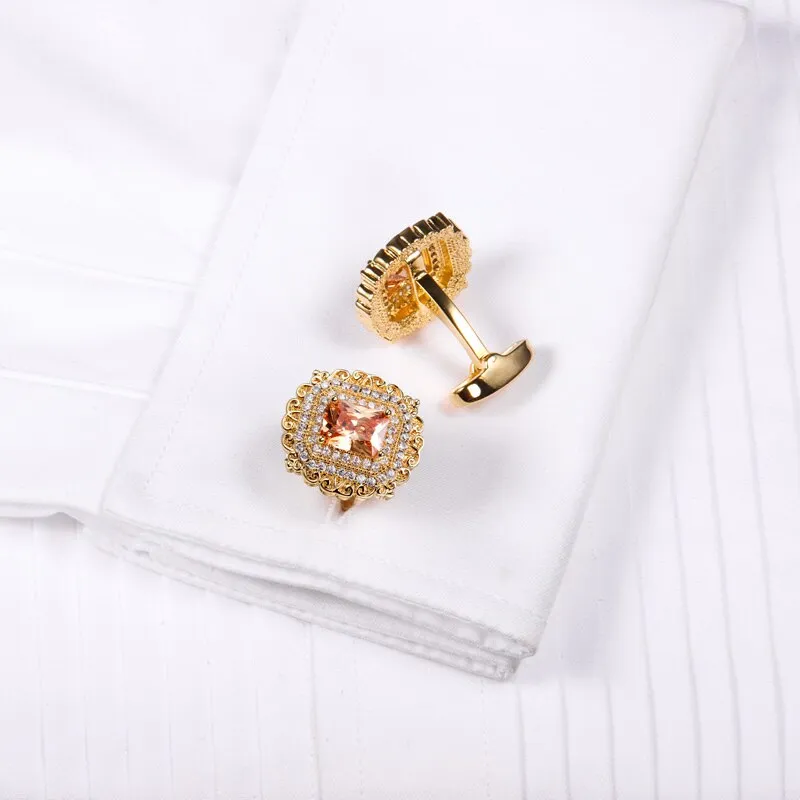 Square Crystal Cufflinks