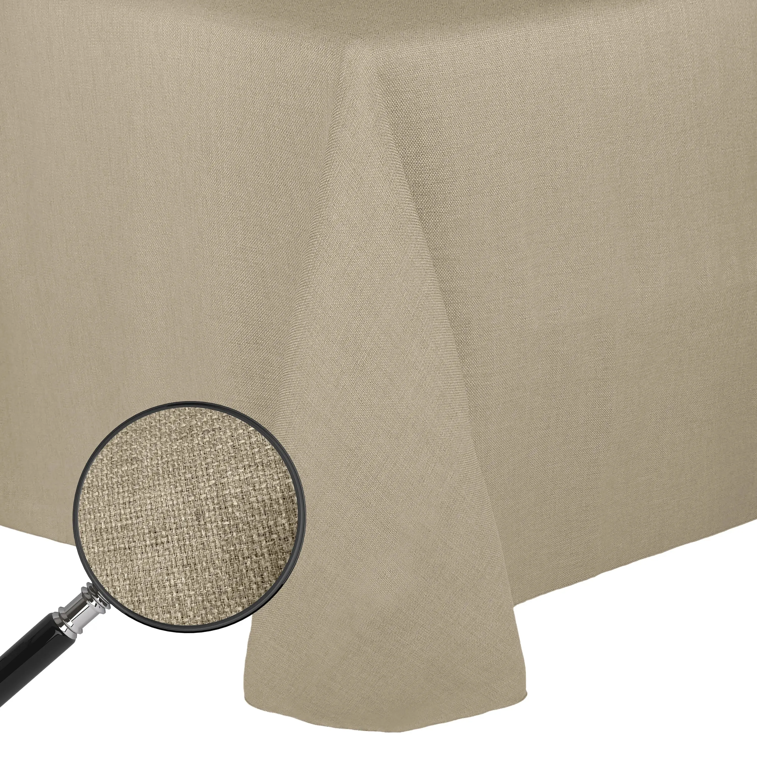 Square Faux Burlap Tablecloth