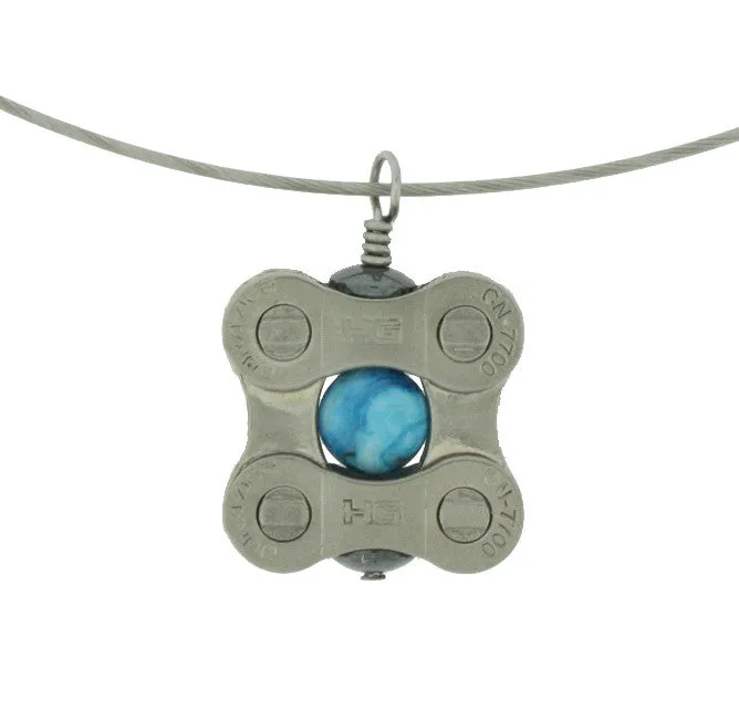 Square Link Pendant Necklace