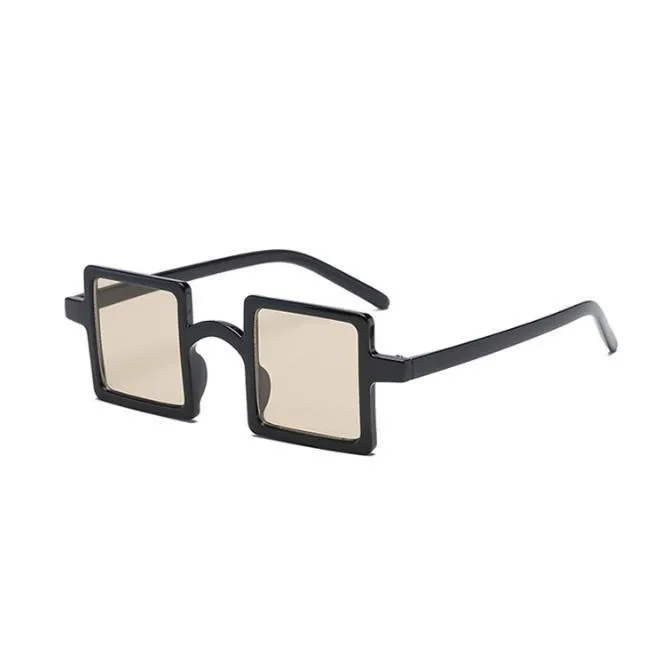 Square Shape Plastic Frame Colorful Sunglasses