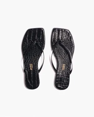 Square Toe Lily Croc - Sable