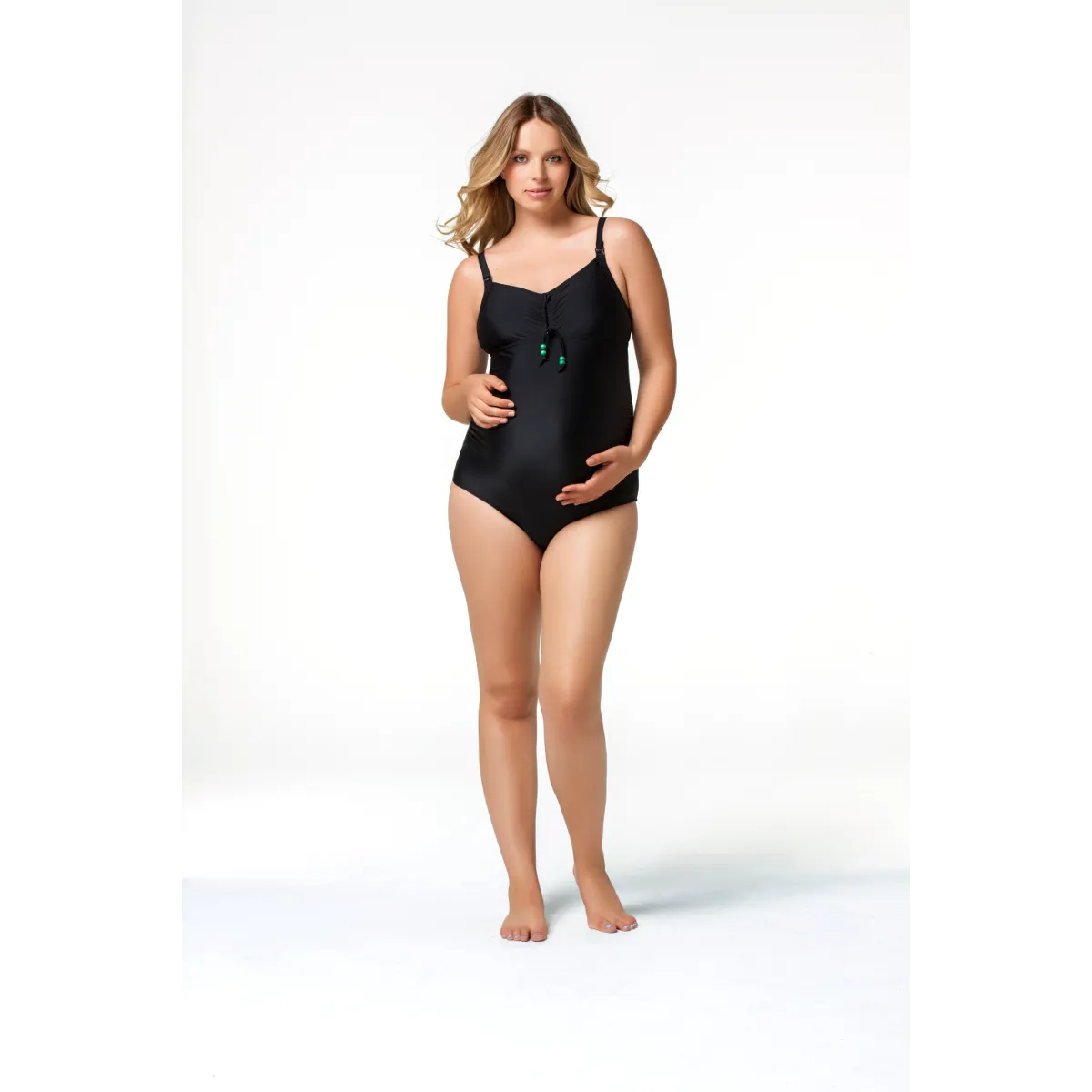 Squash Black One Piece Nursing Maternity Swimsuit - Cake