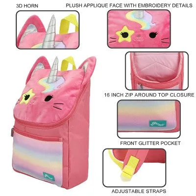 Squishmallows Sienna the Unicorn Cat Youth 16' Backpack