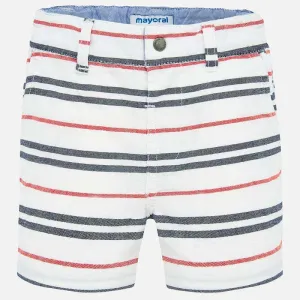 SS20 Mayoral Toddler Boys White, Red & Blue Shorts 1287