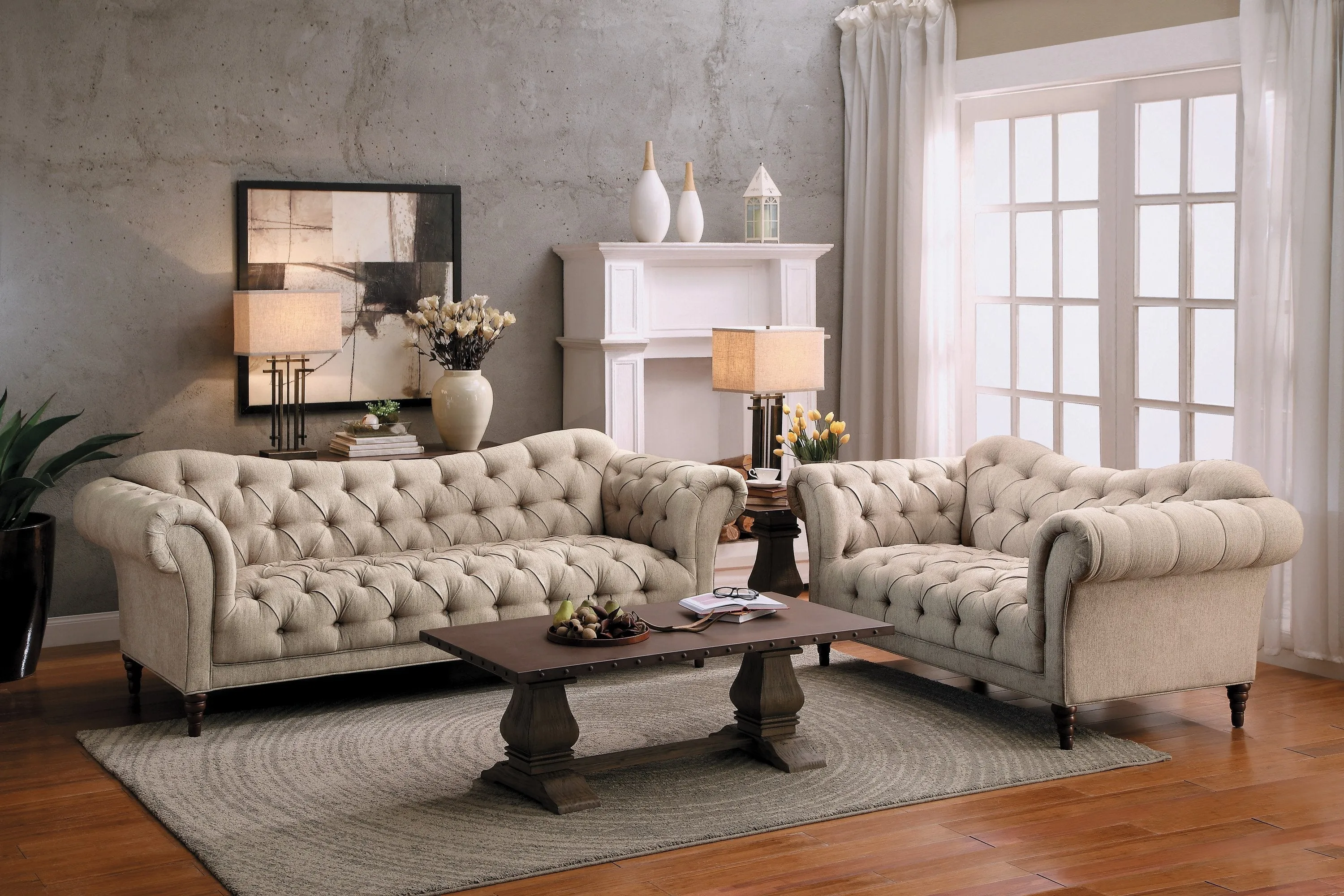 St. Claire Beige Loveseat