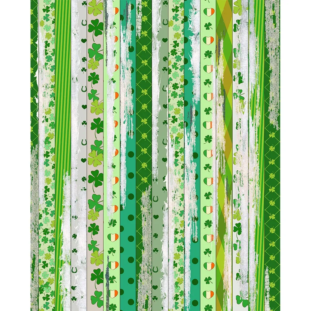 St. Patricks Day Planks Printed Backdrop