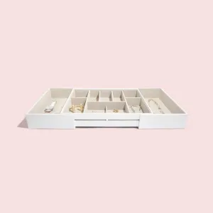 Stackers Large Expanding Jewellery Drawer Organiser White