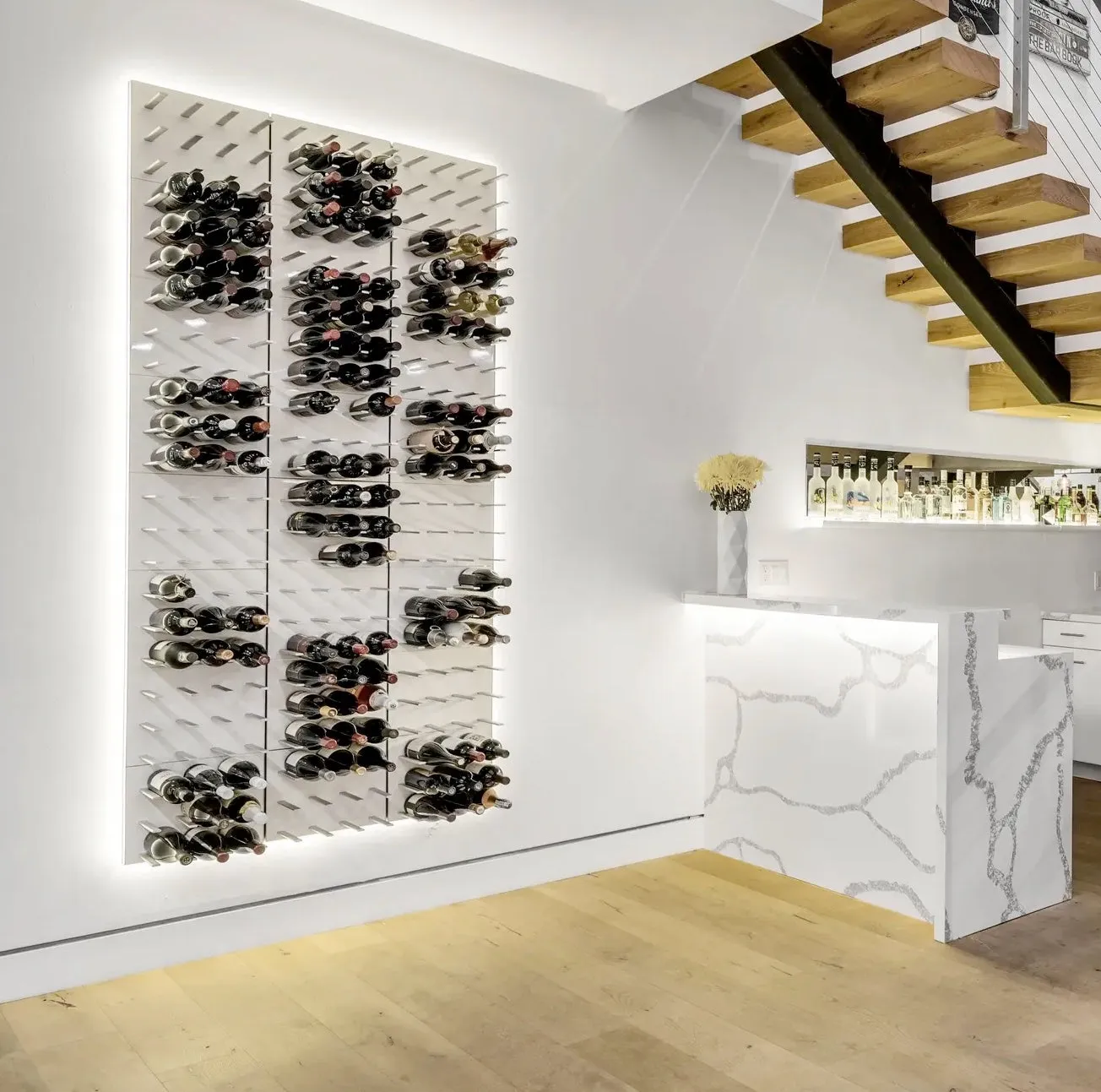 STACT Premier C-type Wine Rack - Pure White & Silver