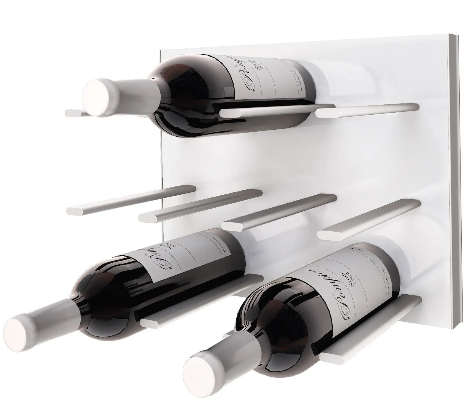 STACT Premier C-type Wine Rack - Pure White & Silver