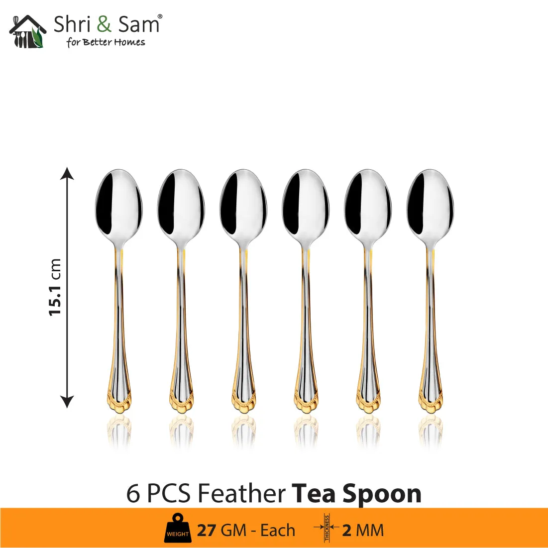 Stainless Steel 24 PCS Cutlery Set with Dessert Soup Spoon Feather