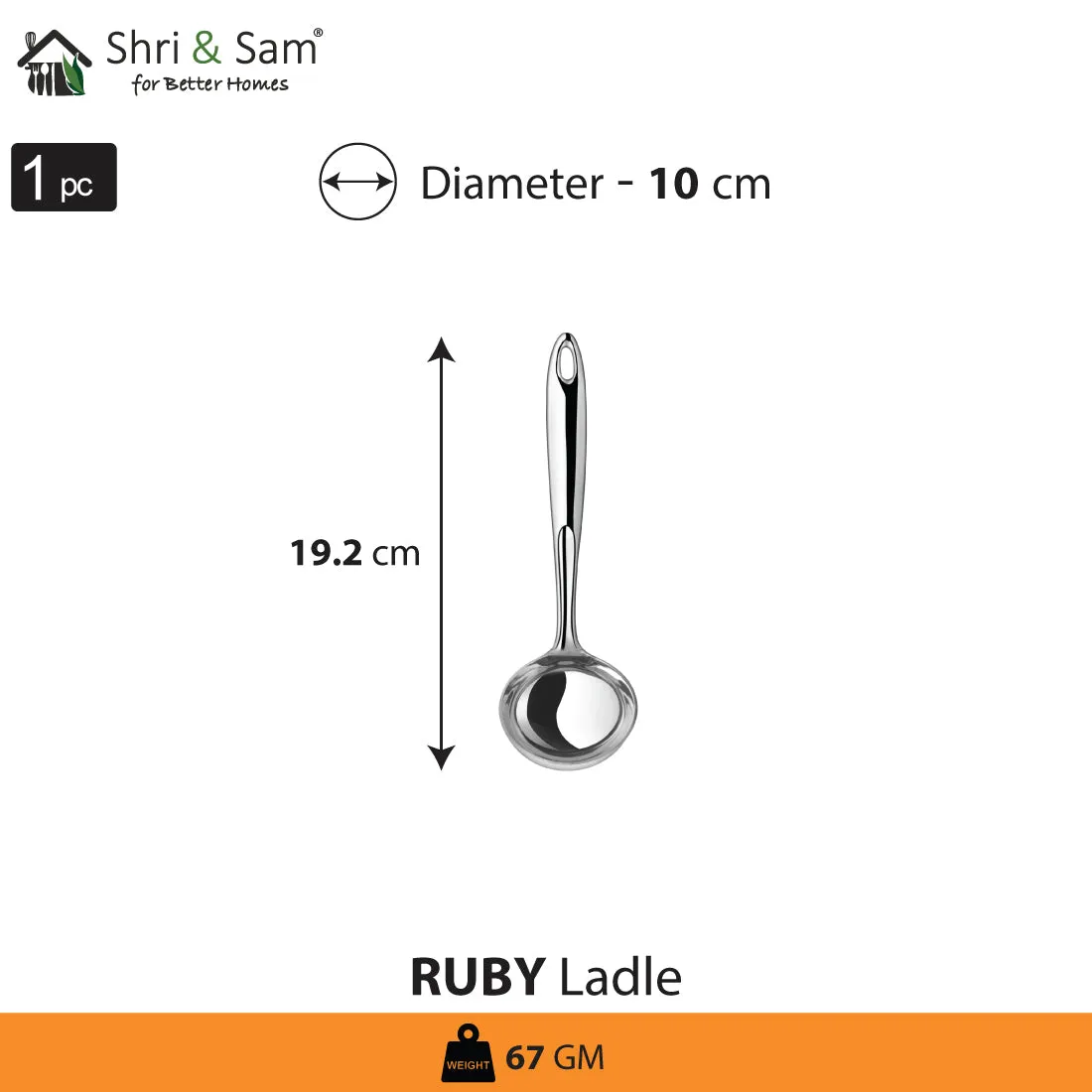 Stainless Steel Ladle Serving tool - Ruby