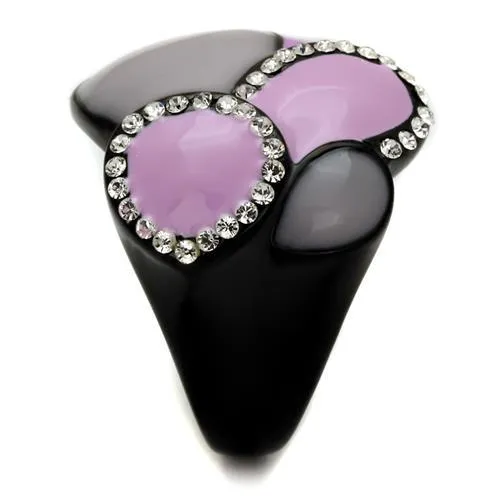 Stainless Steel Ring Top GRD Crystal Clear TK2215 for Women Style BlackIon