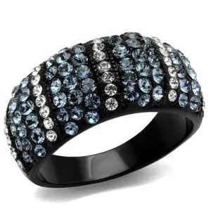 Stainless Steel Ring Top GRD Crystal Montana TK2355 for Women Style BlackIon