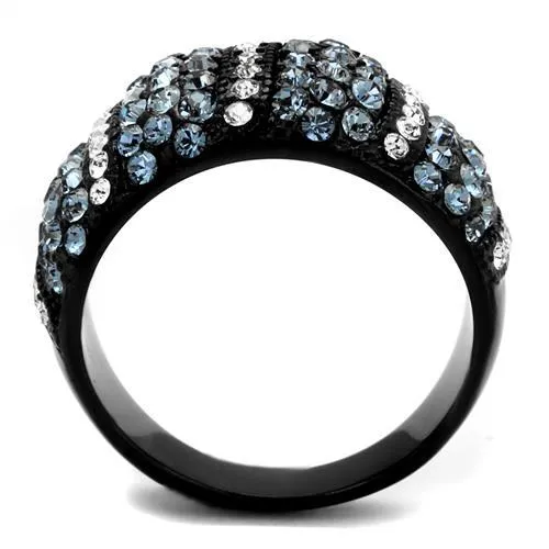 Stainless Steel Ring Top GRD Crystal Montana TK2355 for Women Style BlackIon