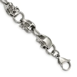 Stainless Steel Skull Bracelet