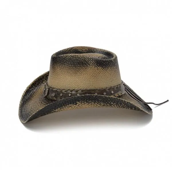 Stampede Men's Western Straw Hat - Spurs and Stars