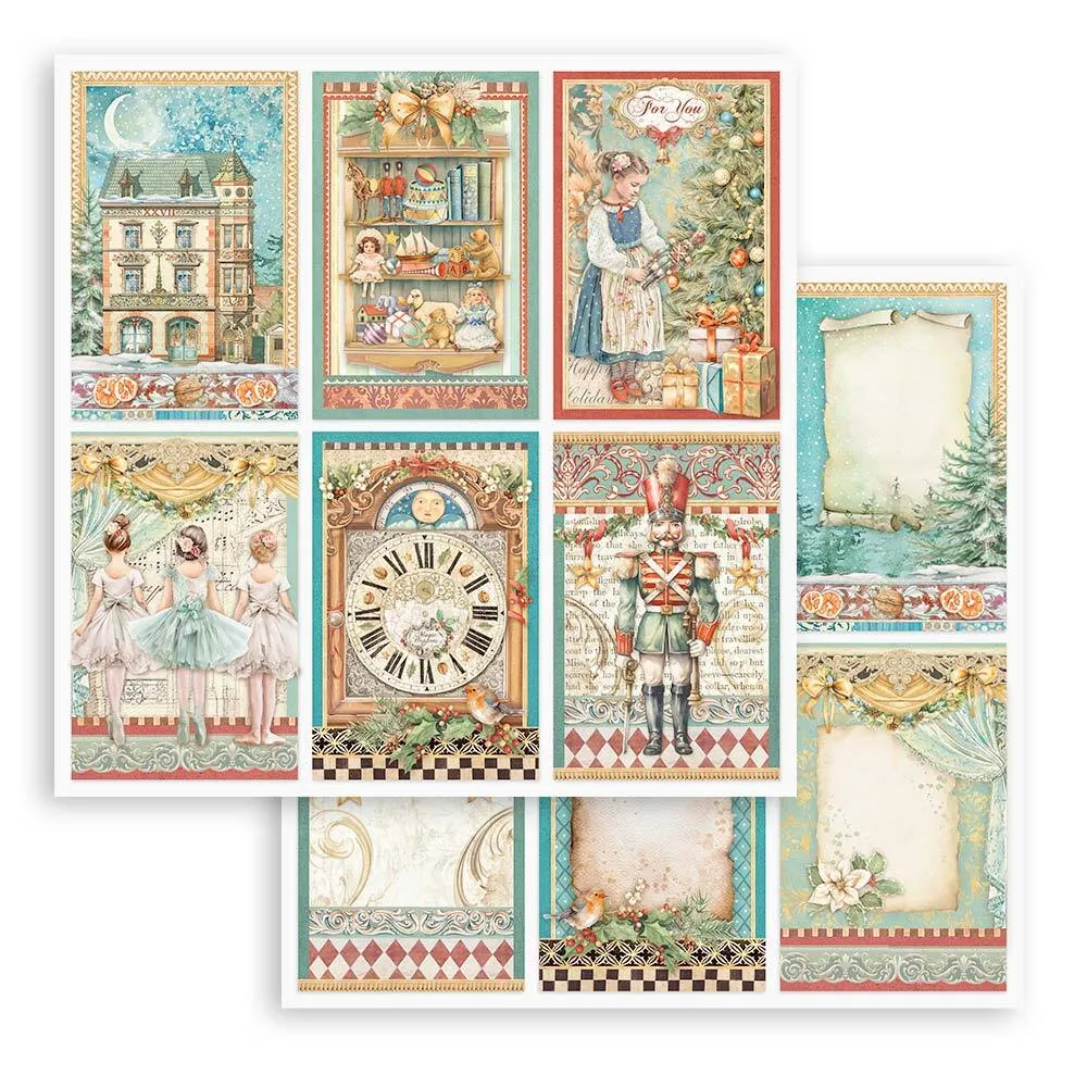 Stamperia -  The Nutcracker 12 x 12 printed paper Card fronts